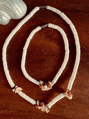 Shell Choker and Bracelet Set Festival Vacation Tropical Island